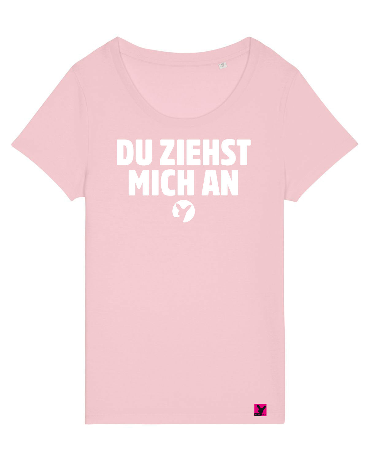 Du-ziehst-mich-an-Damen-T-Shirt-Cotton-Pink