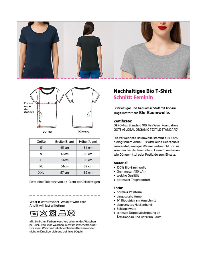 Homo Lesben – Bio T-Shirt (feminin)