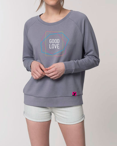 Good Love – Locker sitzendes Bio Sweatshirt (feminin)