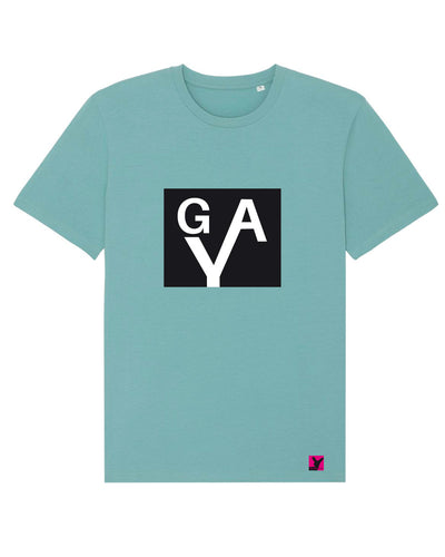 Gay-T-Shirt_Herren-Teal_Monstera