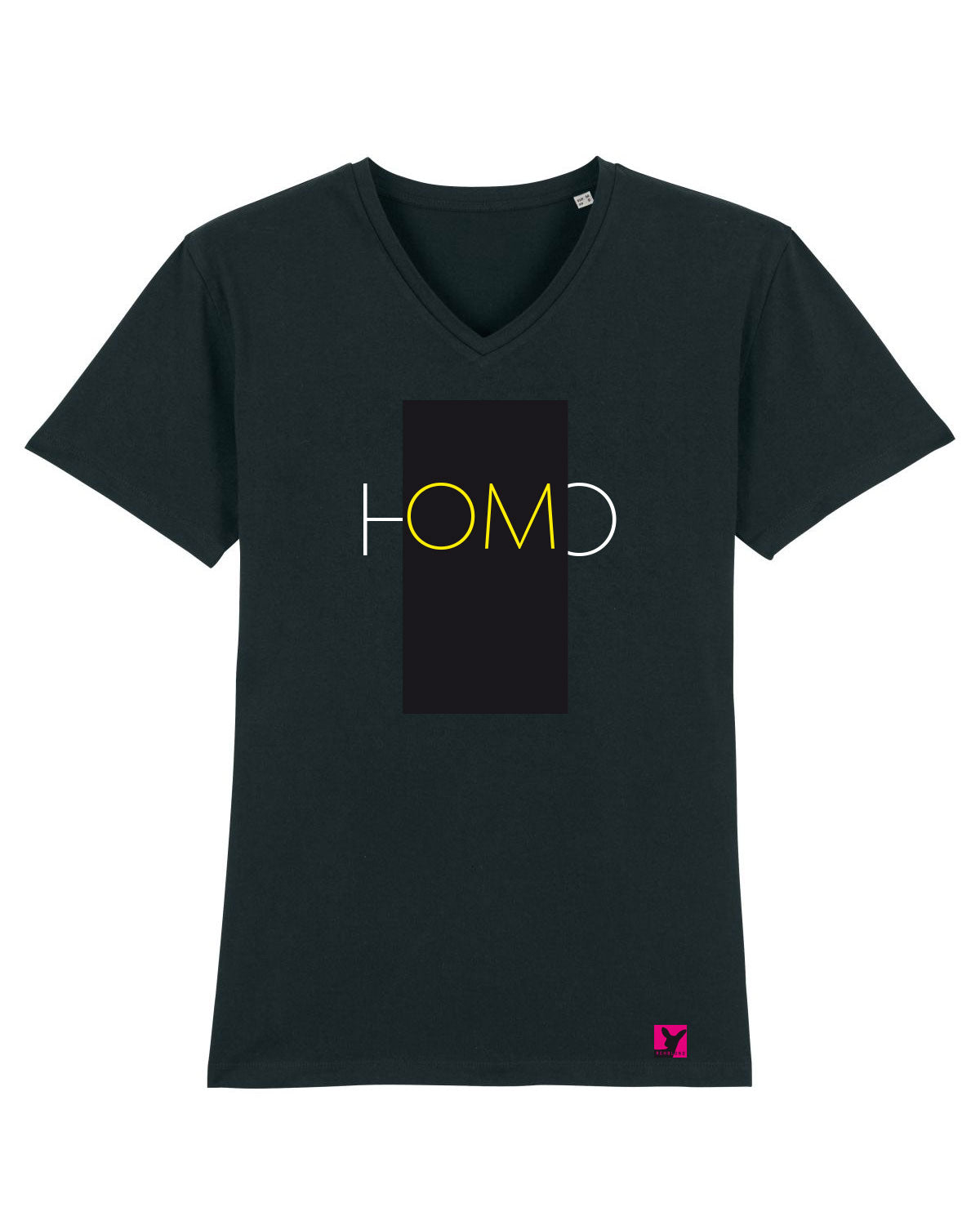 Homo-Yellow-Herren-Shirt-Black