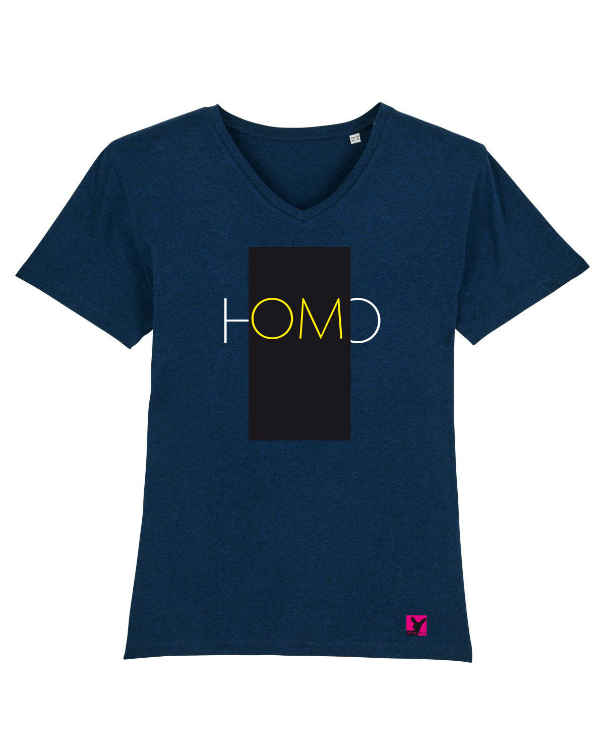 Homo-Yellow-Herren-Shirt-Black_Heather_Blue