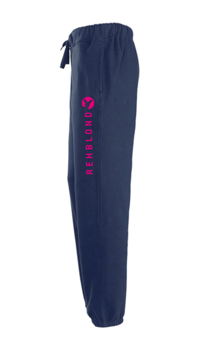 Label Schrift – Jogger navy Neon (maskulin)