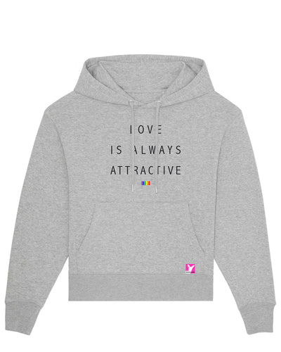 Love is always attractive 2 – Bio Kapuzen-Sweatshirt (Unisex)
