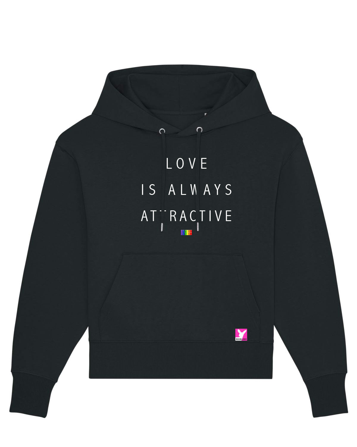 Love is always attractive 2 – Bio Kapuzen-Sweatshirt (Unisex)