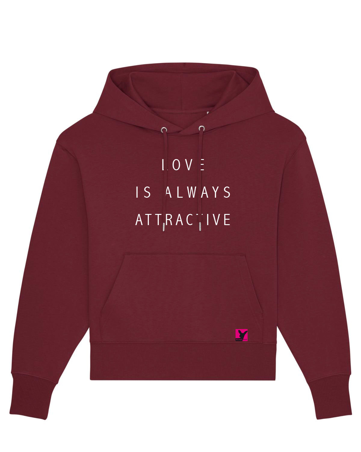 Love is always attractive– Bio Kapuzen-Sweatshirt (Unisex)