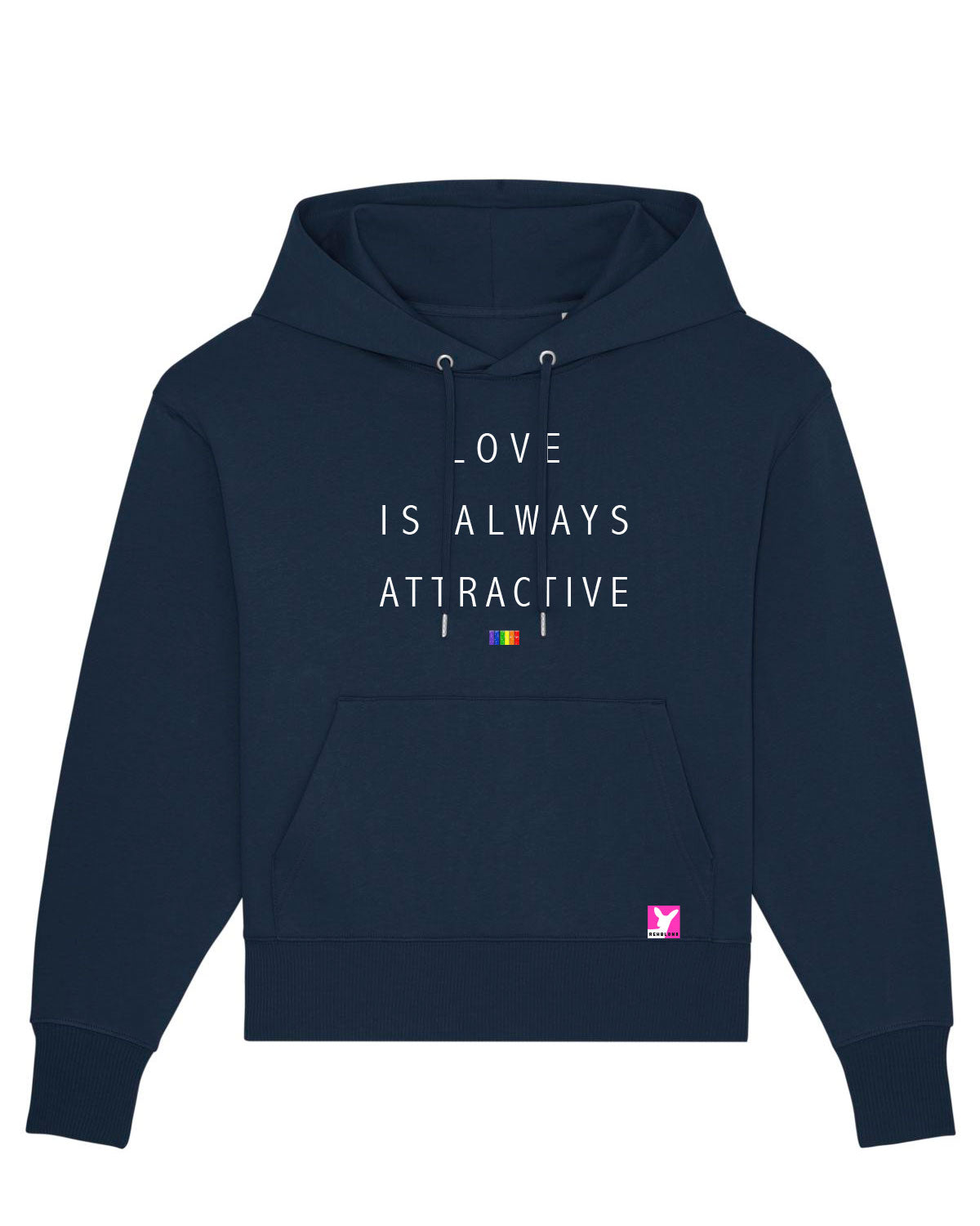 Love is always attractive 2 – Bio Kapuzen-Sweatshirt (Unisex)