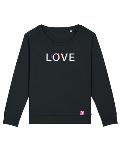 Queer-LSBTI-Pride-CSD_Gay-Bio-Damen-Sweatshirt-Dazzler_Black