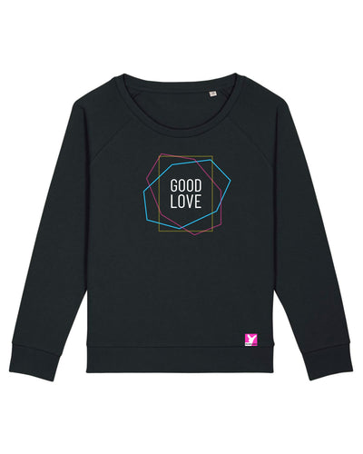Queer-LSBTI-Pride-CSD_Gay-Bio-Damen-Sweatshirt-Dazzler_Black