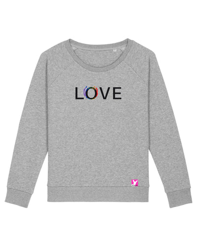 Queer-LSBTI-Pride-CSD_Gay-Bio-Damen-Sweatshirt-Dazzler_Heather_Grey