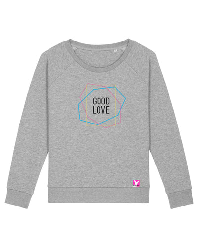 Queer-LSBTI-Pride-CSD_Gay-Bio-Damen-Sweatshirt-Dazzler_Heather_Grey