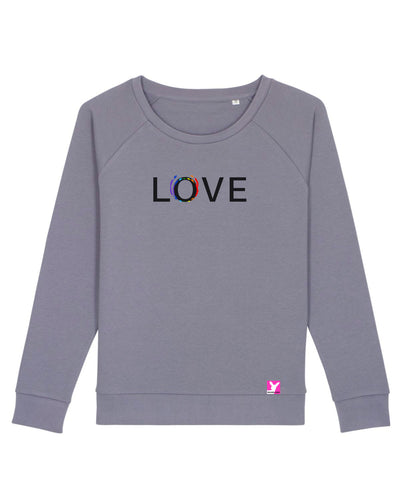 Queer-LSBTI-Pride-CSD_Gay-Bio-Damen-Sweatshirt-Dazzler_Lava_Grey