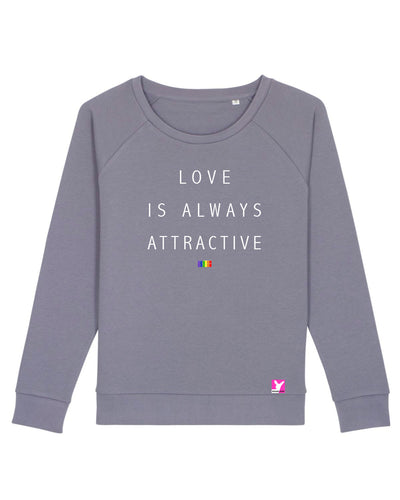 Queer-LSBTI-Pride-CSD_Gay-Bio-Damen-Sweatshirt-Dazzler_Lava_Grey