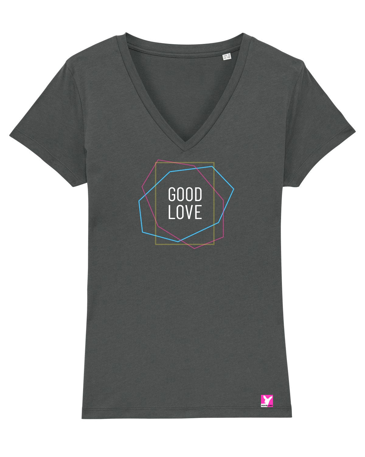 Queer-LSBTI-Pride-CSD_Gay-Bio-Damen-TShirt-Evoker_Anthracite