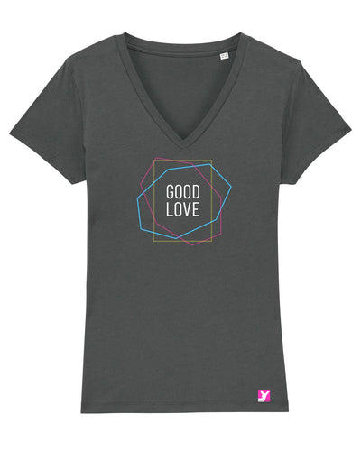 Queer-LSBTI-Pride-CSD_Gay-Bio-Damen-TShirt-Evoker_Anthracite