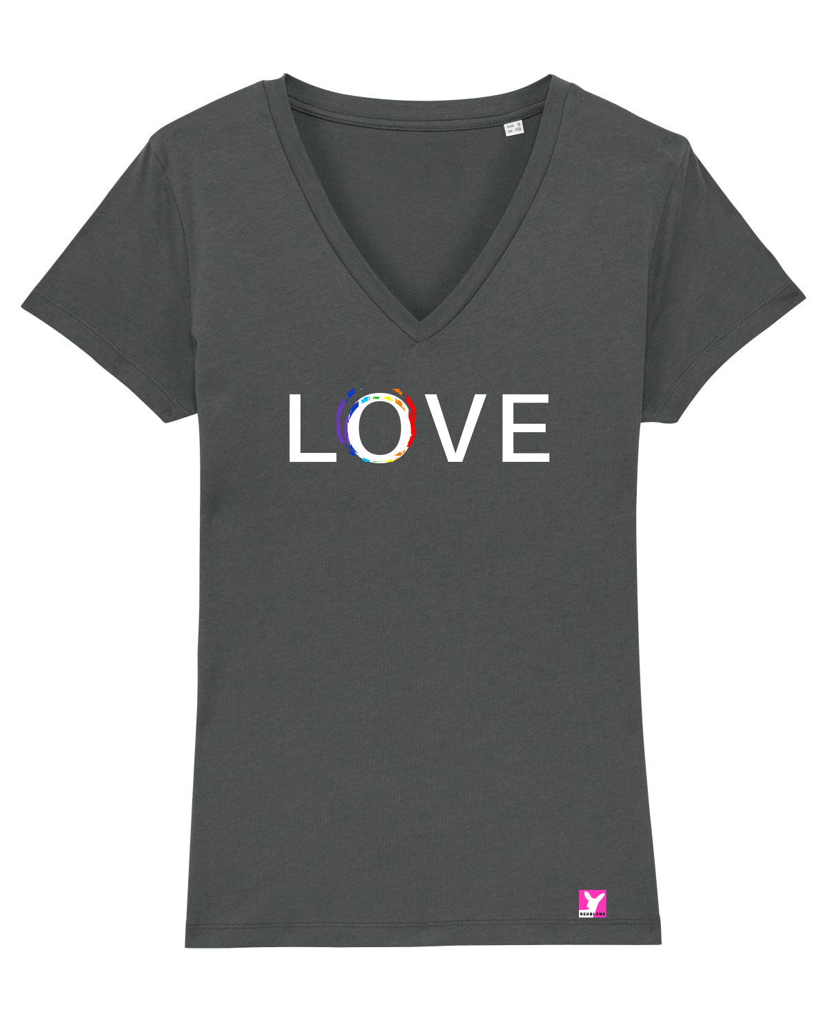 Queer-LSBTI-Pride-CSD_Gay-Bio-Damen-TShirt-Evoker_Anthracite