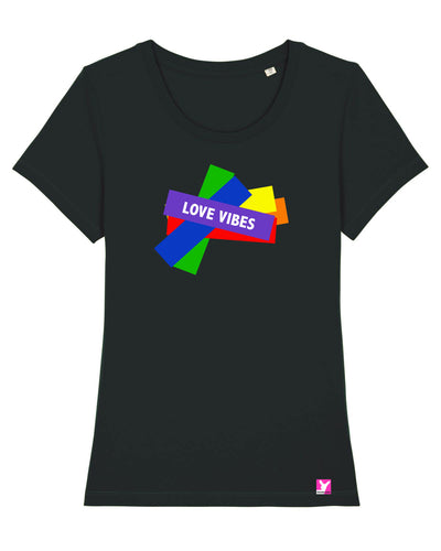 Queer-LSBTI-Pride-CSD_Gay-Bio-Damen-TShirt-Expresser_Black_