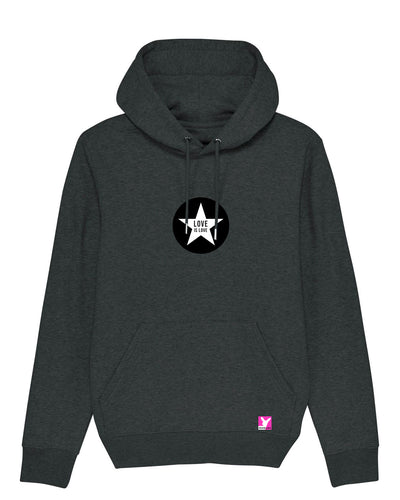 Love ist Love Stern – Bio Hoodie (Unisex)