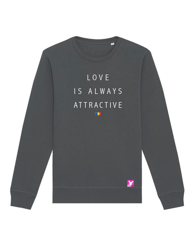Love is always attractive 2 – Bio Sweatshirt (Unisex)