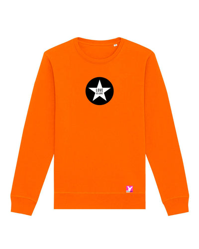 Love ist Love Stern – Bio Sweatshirt (Unisex)