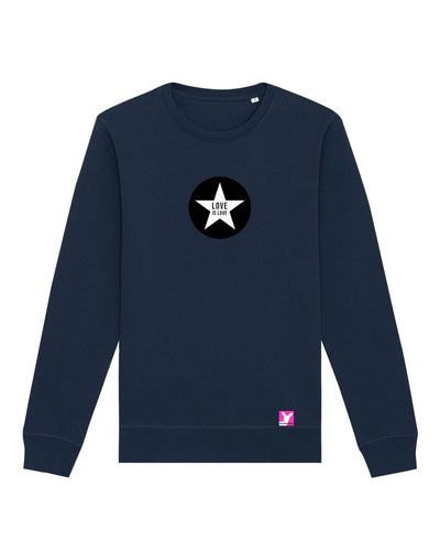 Love ist Love Stern – Bio Sweatshirt (Unisex)