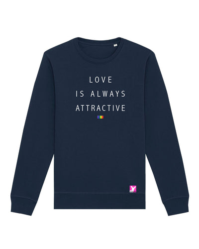 Love is always attractive 2 – Bio Sweatshirt (Unisex)