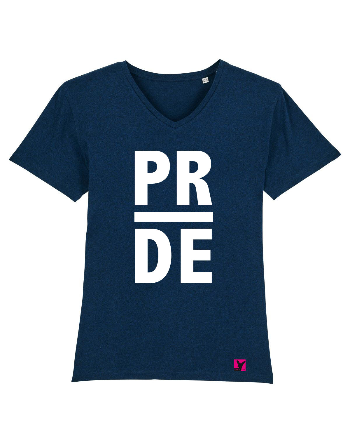 Queer-LSBTI-Pride-CSD_Gay-Bio-Herren-TShirt-Presenter_Black_Heather_Blue