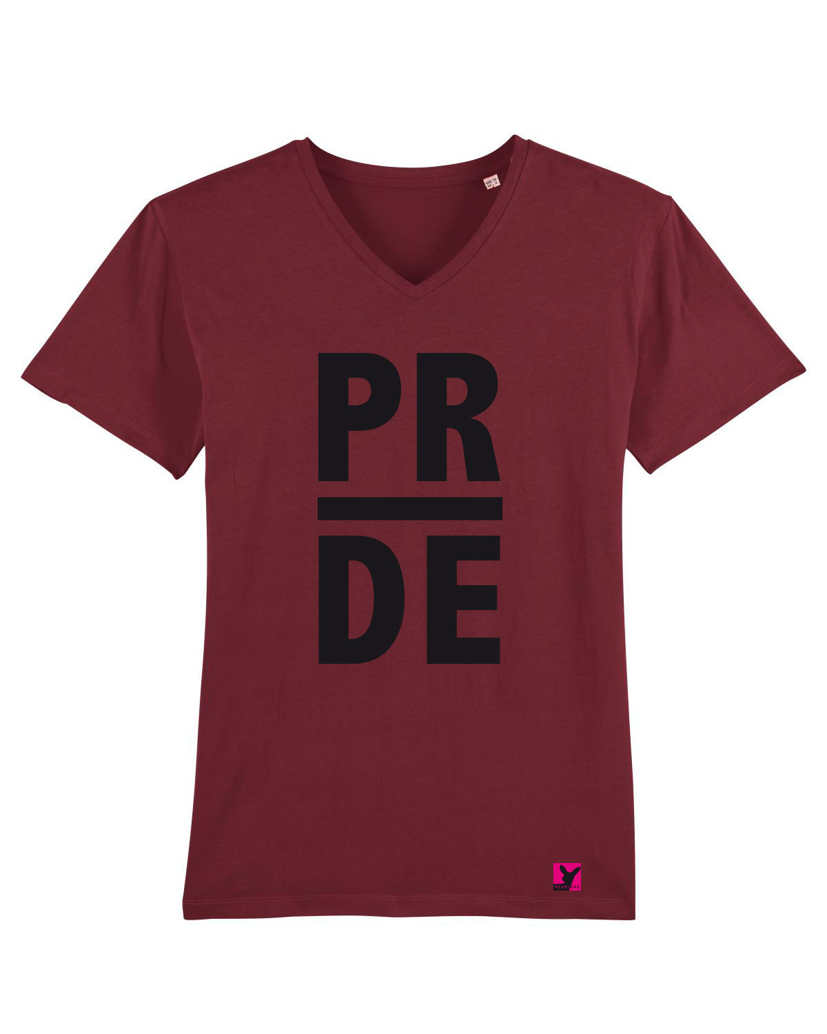 Queer-LSBTI-Pride-CSD_Gay-Bio-Herren-TShirt-Presenter_Burgundy