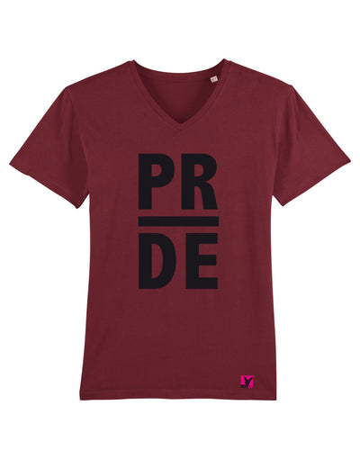 Queer-LSBTI-Pride-CSD_Gay-Bio-Herren-TShirt-Presenter_Burgundy