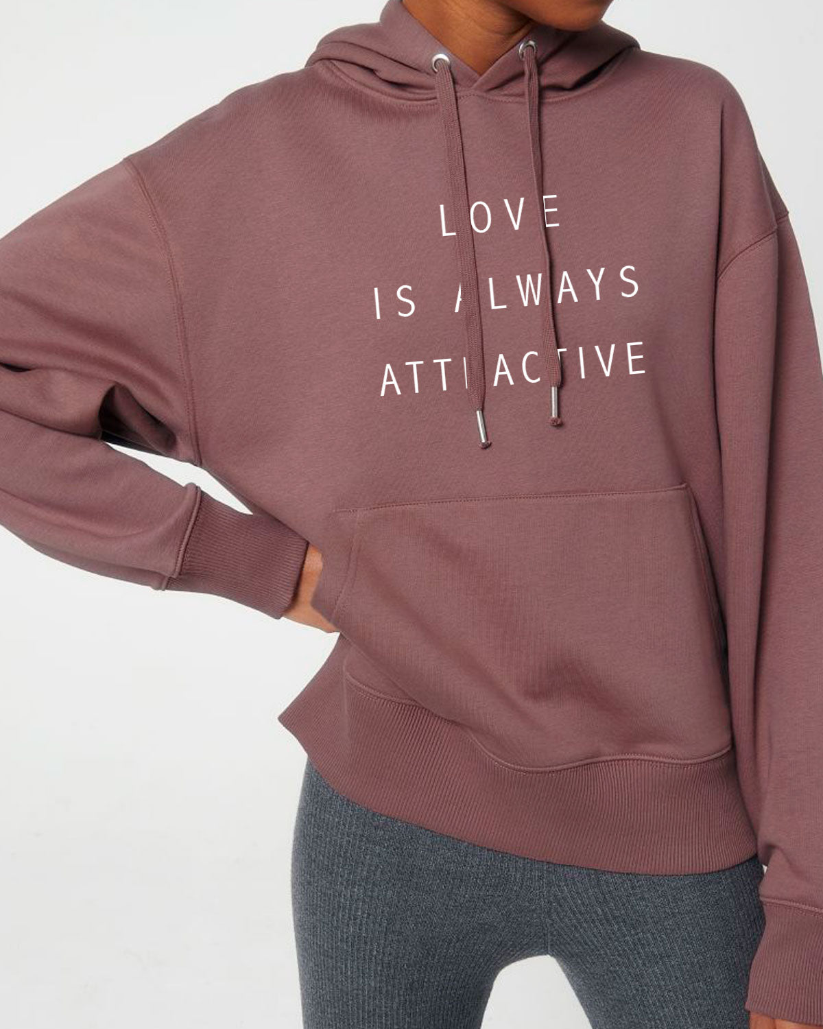 Love is always attractive– Bio Kapuzen-Sweatshirt (Unisex)