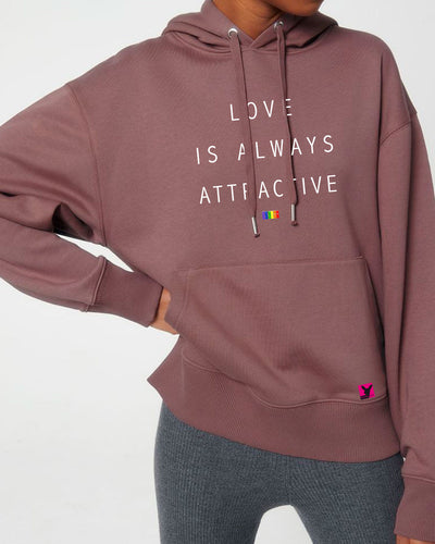 Love is always attractive 2 – Bio Kapuzen-Sweatshirt (Unisex)
