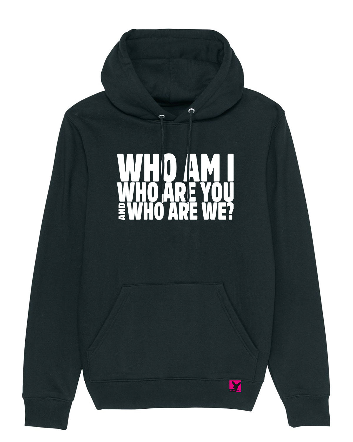 Who-am-I-Damen-Hoodie-Unisex-black
