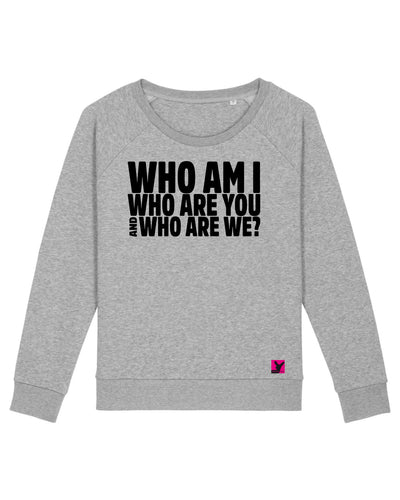Who-am-I-Damen-Sweatshirt-heather-grey