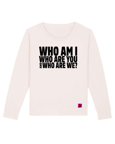 Who-am-I-Damen-Sweatshirt-vintage-white
