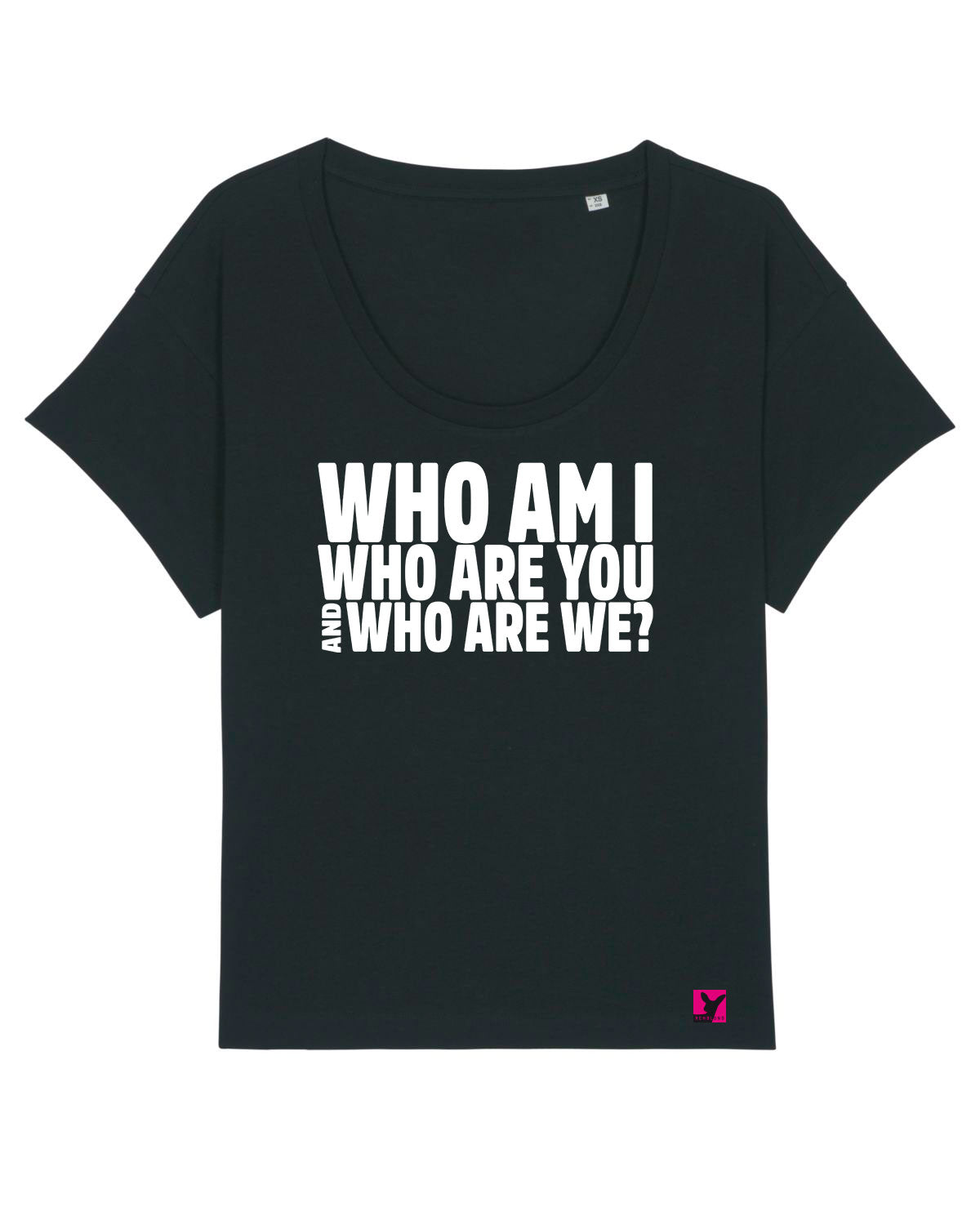 Who-am-I-Damen-T-Shirt-black