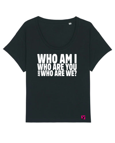 Who-am-I-Damen-T-Shirt-black