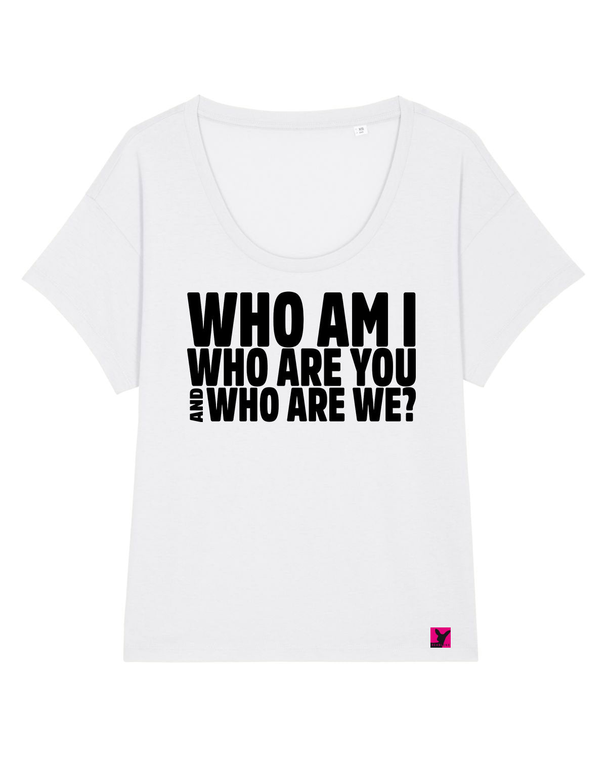 Who-am-I-Damen-T-Shirt-white
