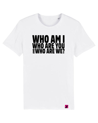 Who-am-I-Herren-T-Shirt-white